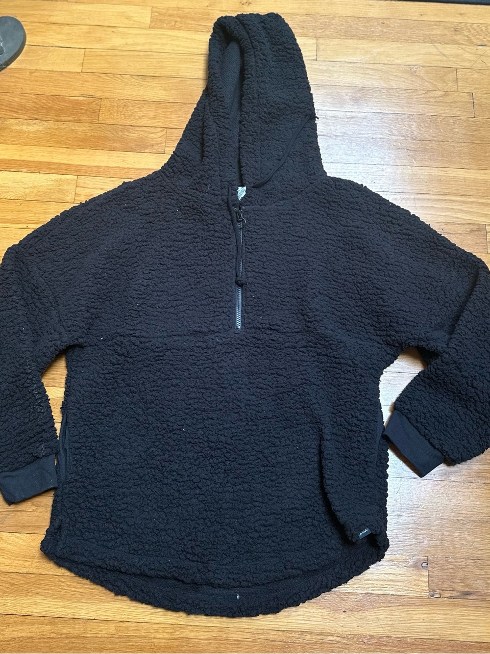 PINK Victoria's Secret Black Sherpa Hoodie